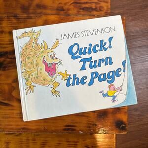 Vintage 1990 Quick! Turn The Page! Hardcover Book